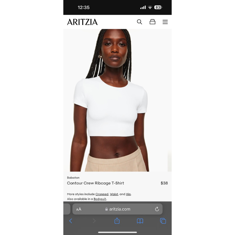 Áo crop top bbt cổ tròn