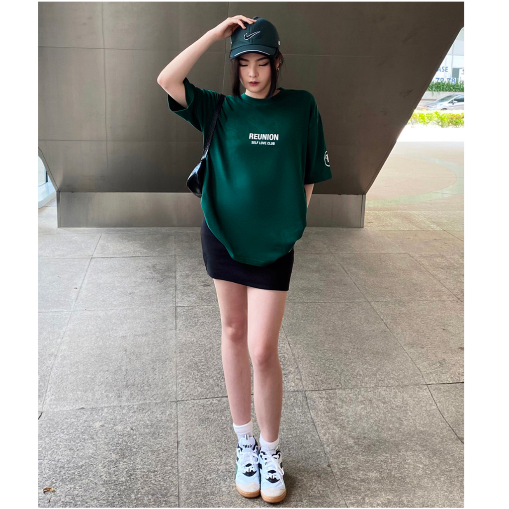 REUNION Áo Thun Oversize Green SLC