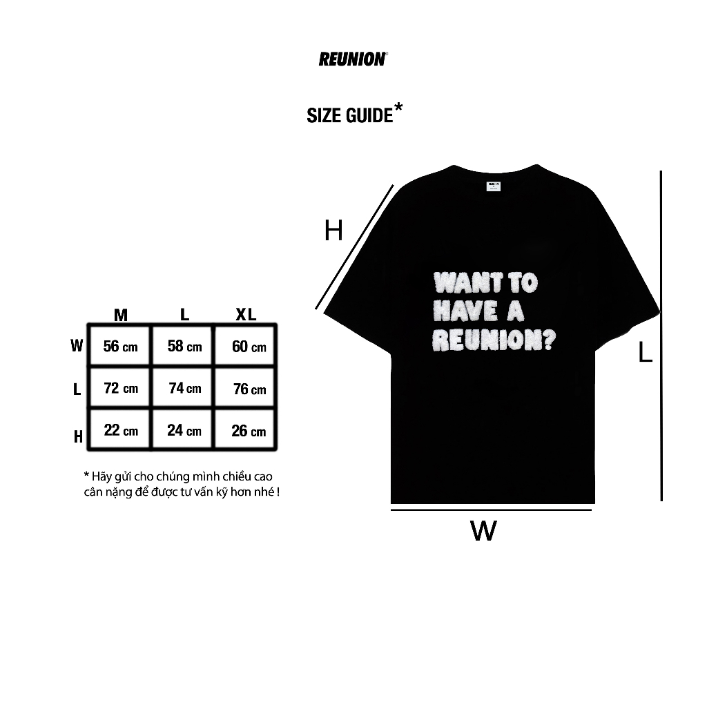 REU Áo Thun REUNION R'FLOWER Thêu Xù Cao Cấp