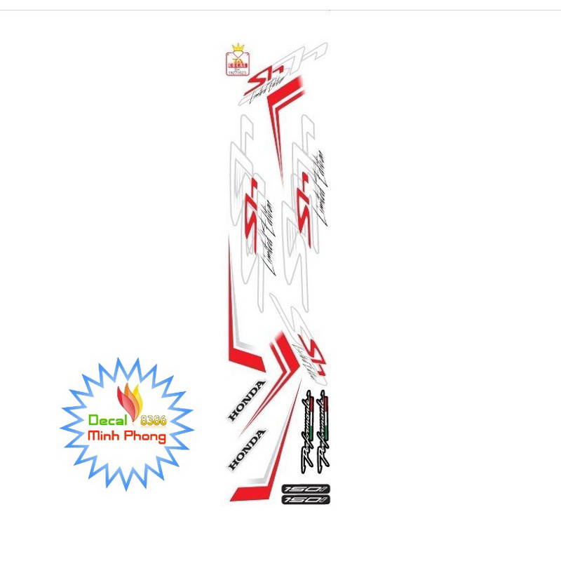 [Nhiều màu]Tem xe SH chữ to 2020 đủ màu,tem 3 lớp