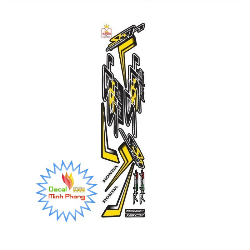 [Nhiều màu]Tem xe SH chữ to 2020 đủ màu,tem 3 lớp