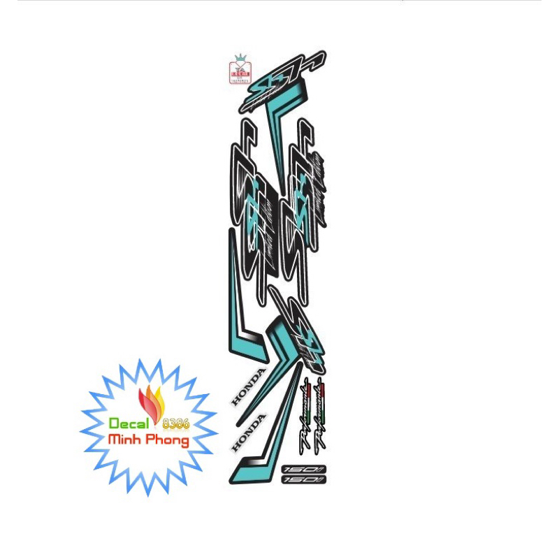 [Nhiều màu]Tem xe SH chữ to 2020 đủ màu,tem 3 lớp