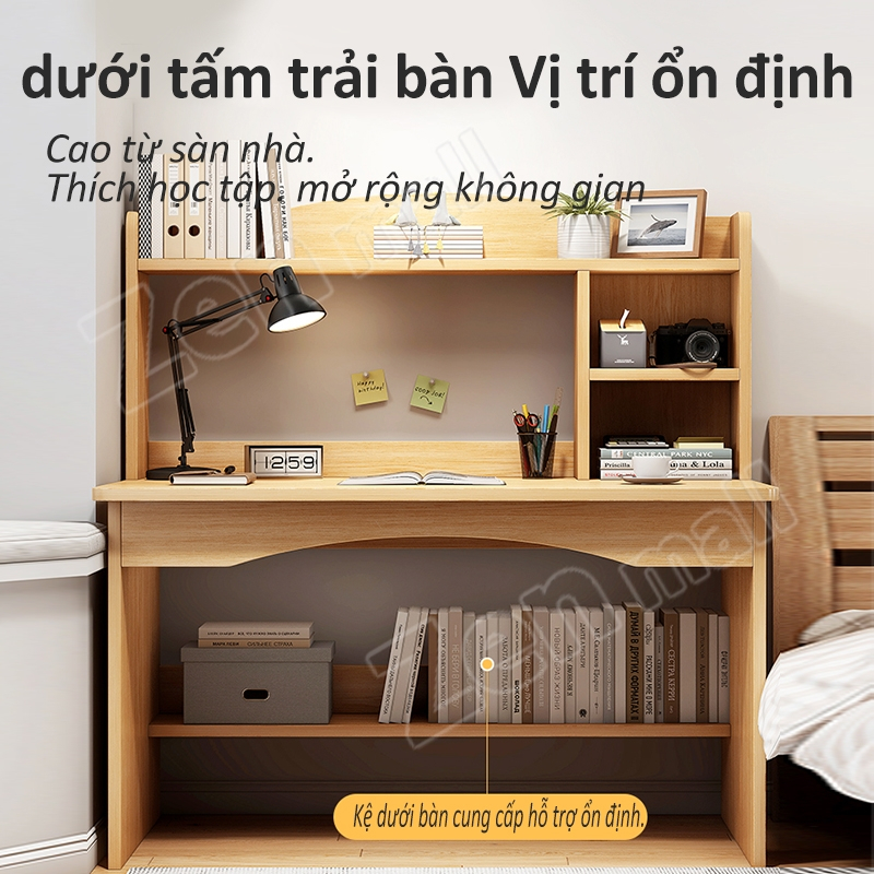ZEN bàn gỗ văn phòng bàn vi tính bàn vi tính 2 tầng  bàn vi tính có hộc tủ bên dưới có cả giá sách lắp dễ dàng