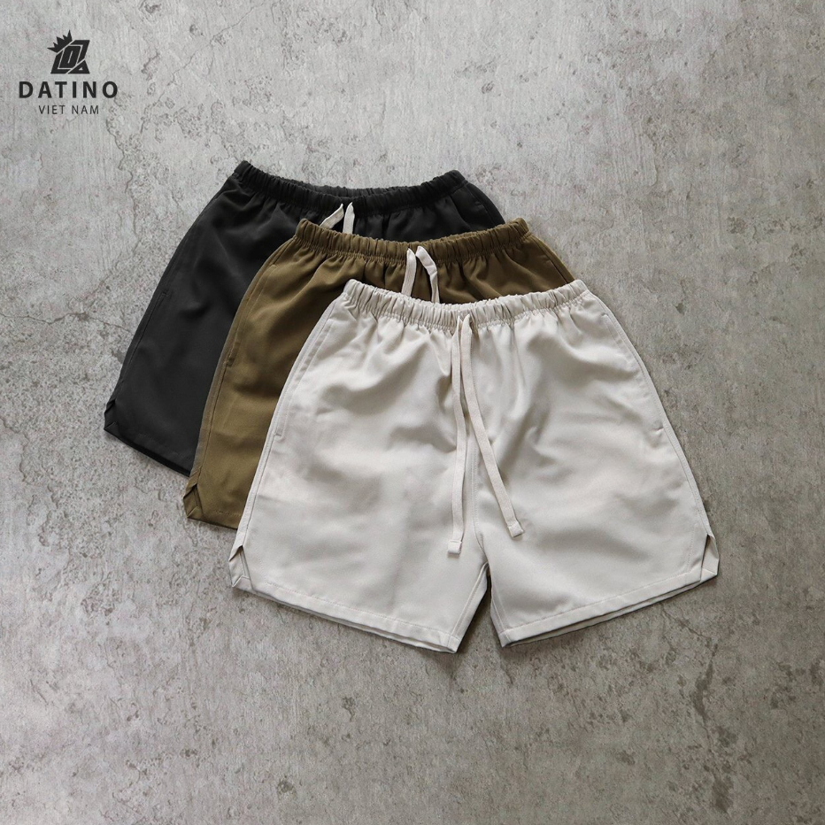 Quần short kaki unisex DATINO form rộng oversize vải kaki chính phẩm mặc trên gối túi sâu, bền màu