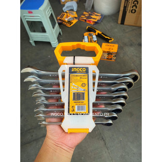 Bộ cờ lê vòng miệng tự động 2 chiều ingco hkspar1082