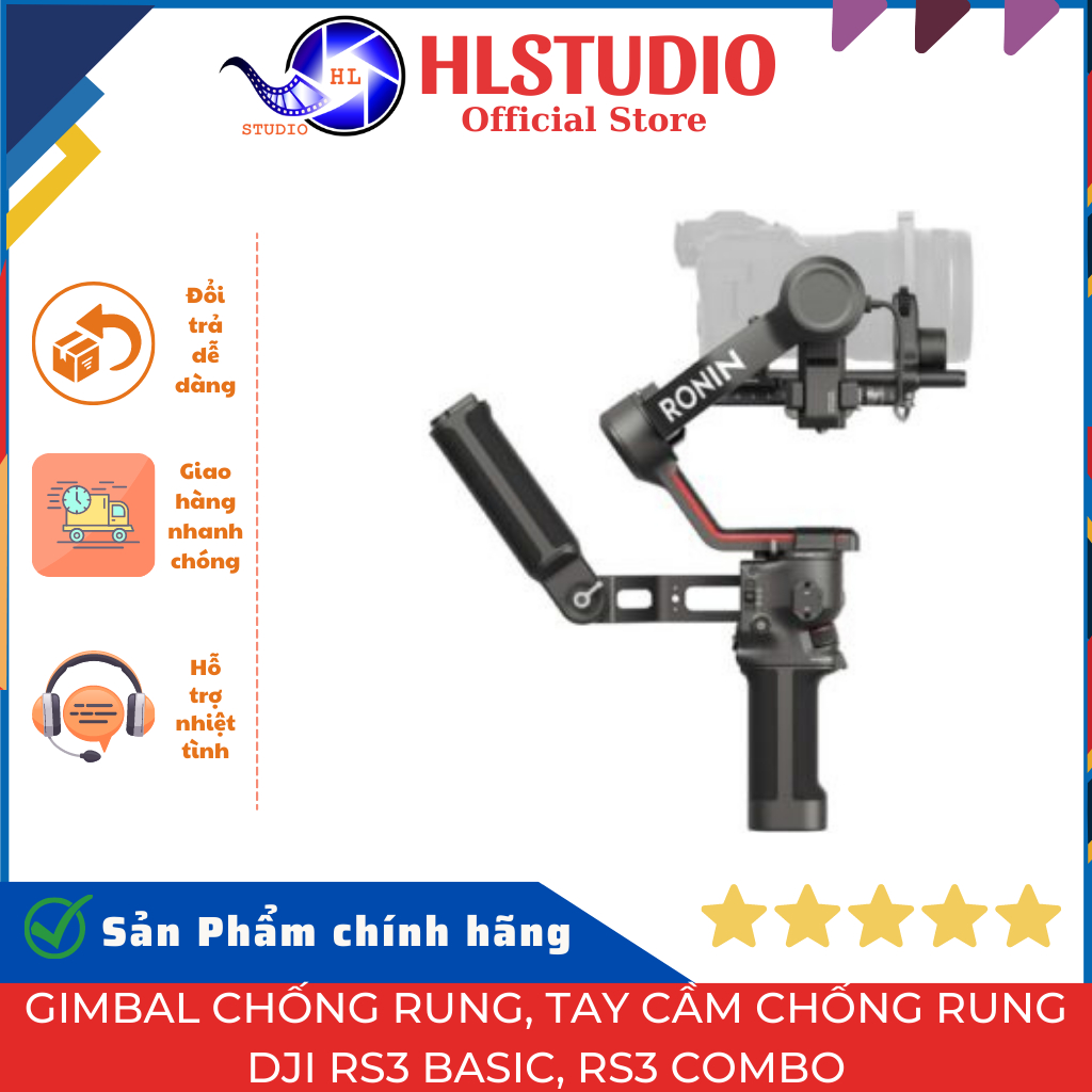 Gimbal Chống Rung, Tay Cầm Chống Rung DJI RS3 Basic, RS3 Combo, RS3 Pro Combo HL Studio