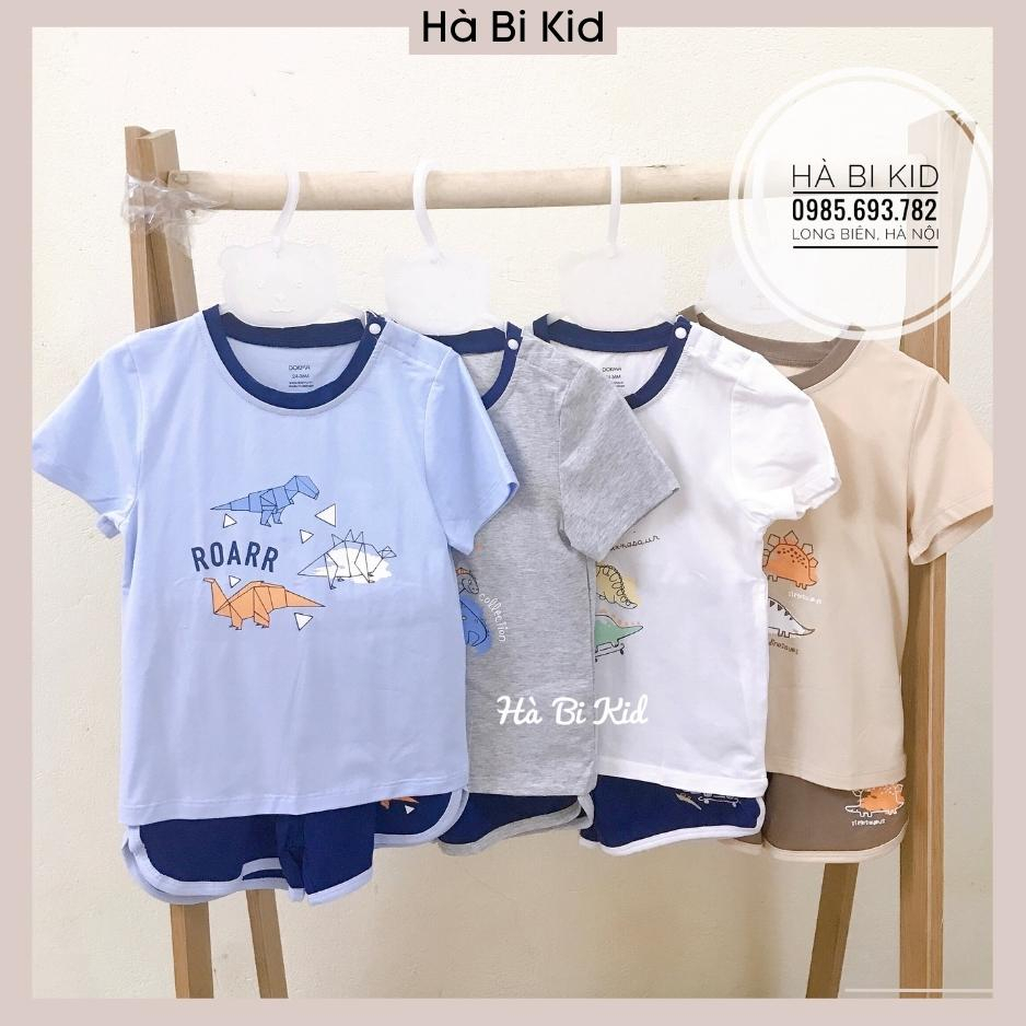 Bộ quần áo cộc tay DOKMA cho bé kẻ nhiều màu sắc chất liệu cotton kháng khuẩn cho bé