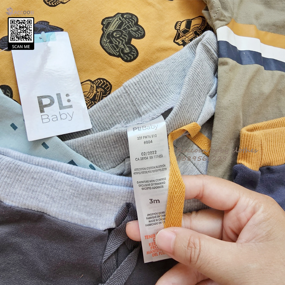 Bộ quần áo bé trai tay ngắn quần đùi bé đi học xuất dư PL BABY