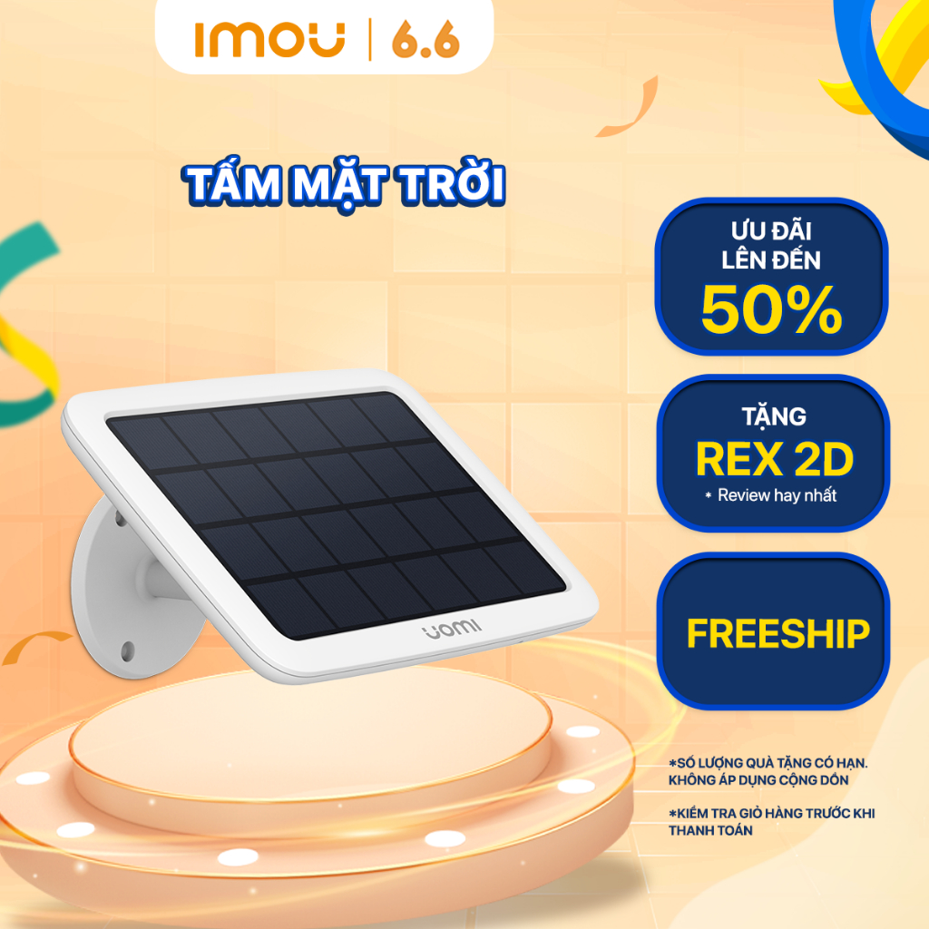Tấm nguồn năng lượng mặt trời Imou phụ kiện cho Cell go và Cell 2