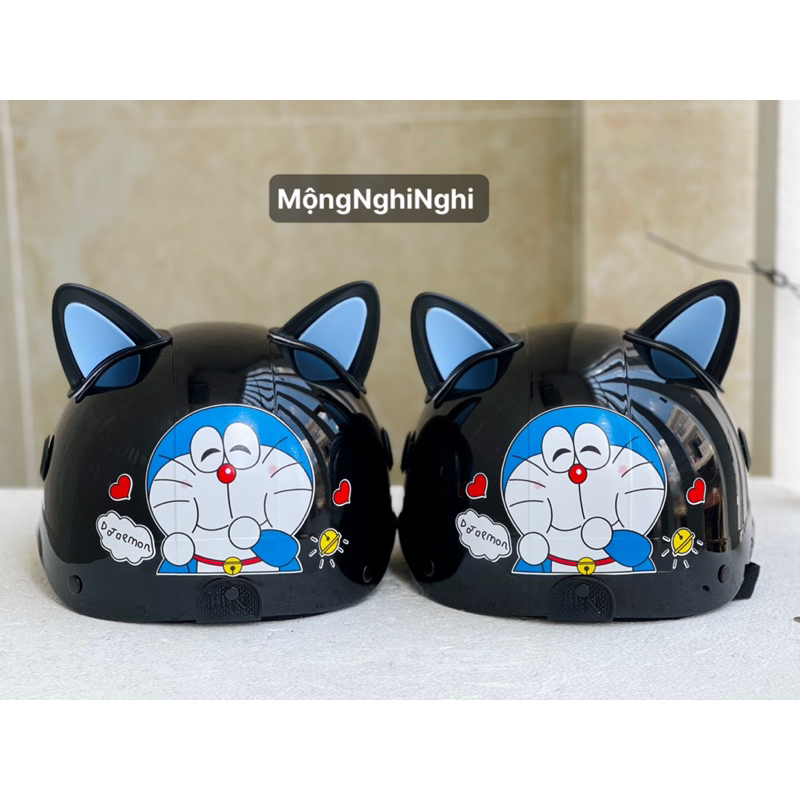 Mũ Bảo Hiểm Cao Cấp Doreamonn - Tặng Kèm Tai Mèo bảo hành 12 tháng