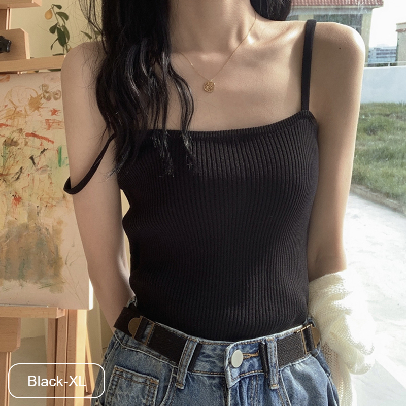 KAMYL Áo hai dây thời trang dễ phối đồ phong cách Hàn Quốc dành cho nữ