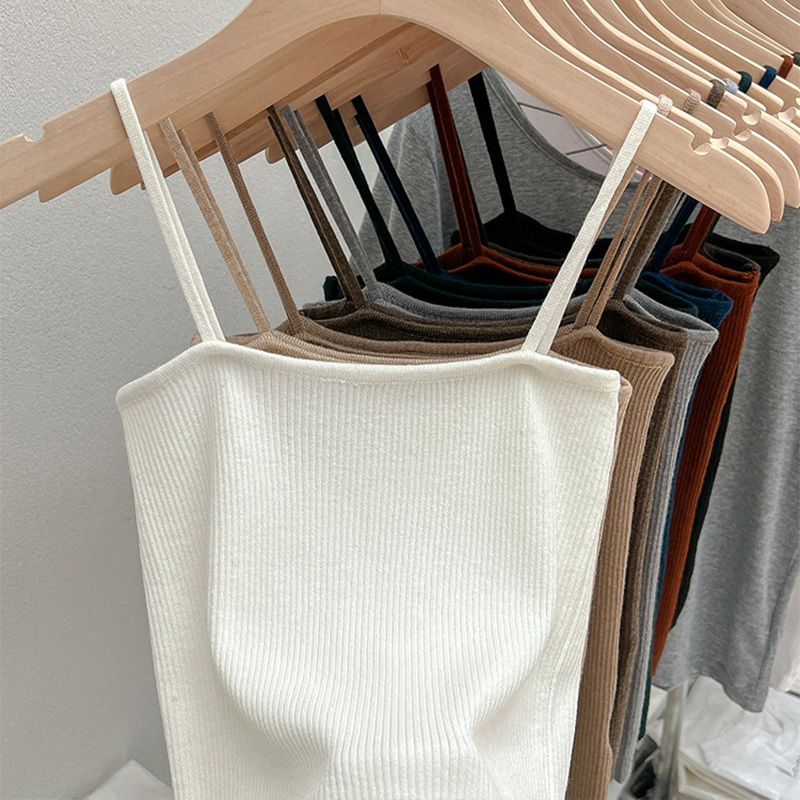 KAMYL Áo hai dây thời trang dễ phối đồ phong cách Hàn Quốc dành cho nữ