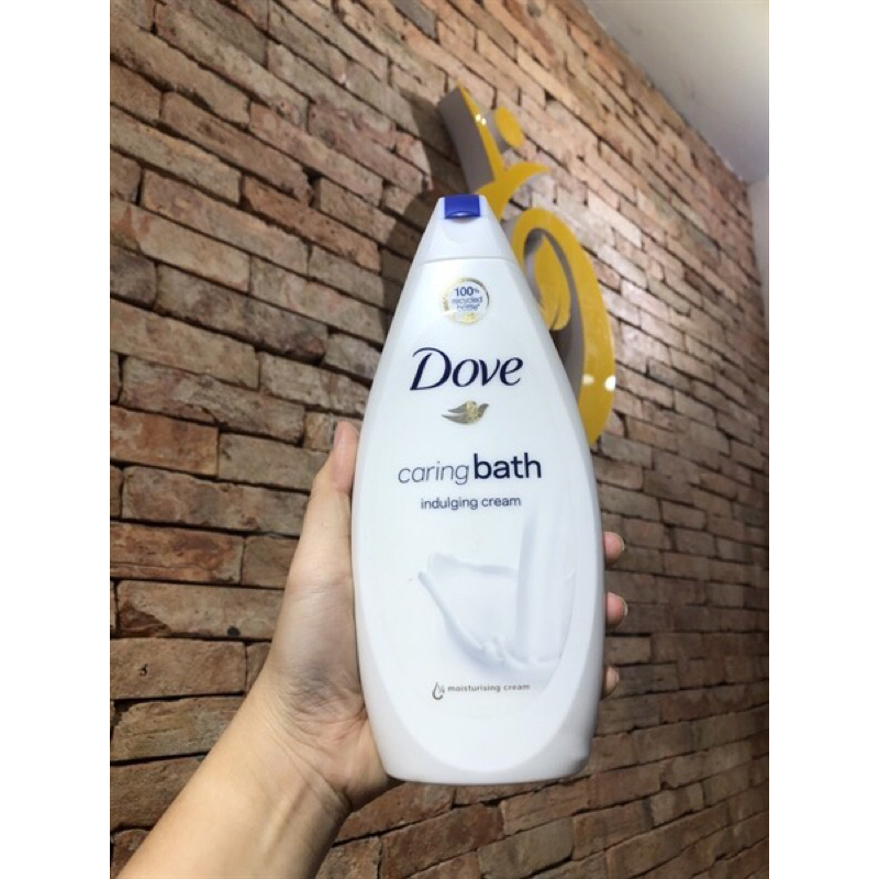 Sữa tắm Dove Caring Bath Indulging Cream Sữa Dưỡng nắp xanh dương