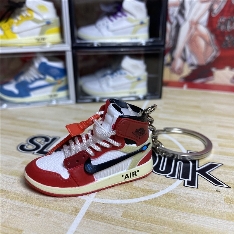 Móc khoá mô hình giầy 3D Jordan OW tỉ lệ 1:6