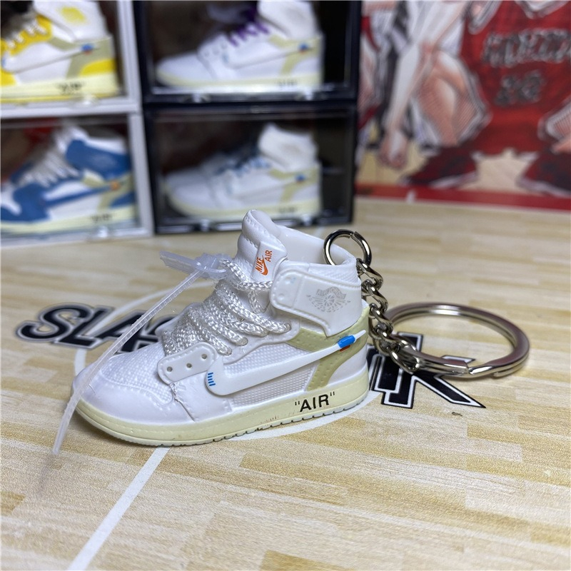 Móc khoá mô hình giầy 3D Jordan OW tỉ lệ 1:6