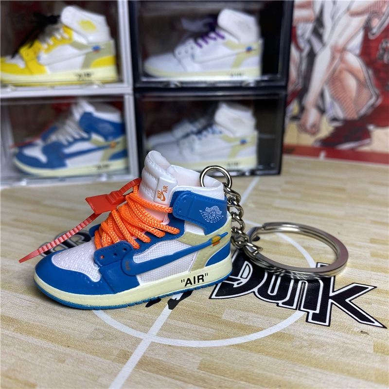 Móc khoá mô hình giầy 3D Jordan OW tỉ lệ 1:6