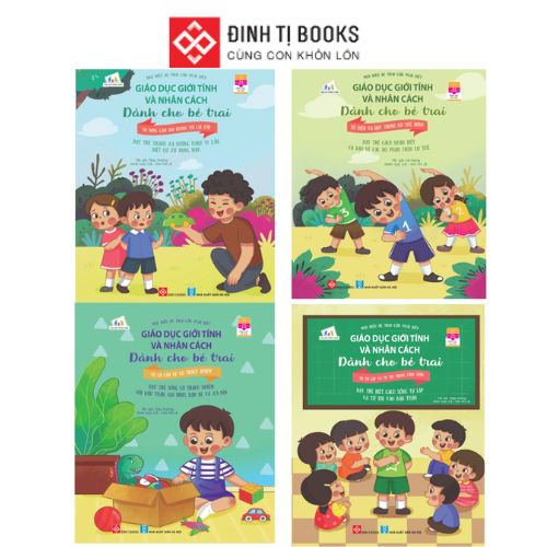 Sách-Giáo dục giới tính và nhân cách dành cho bé trai Combo 4 tập trang bị những kiến thức và kỹ năng cần thiết