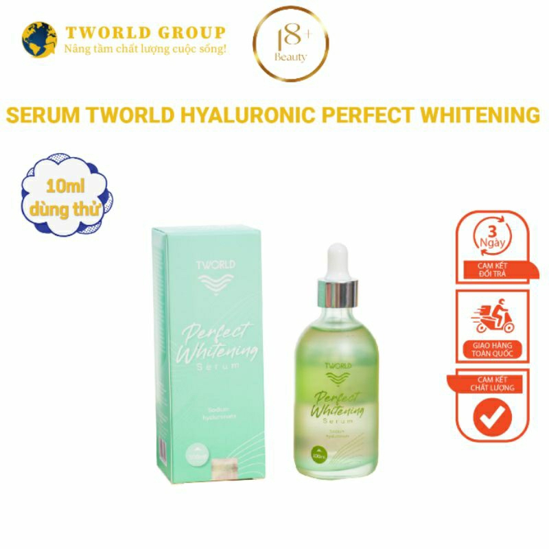 Serum HA Perfect Whitening chiết 10ml Collagen nâng cơ trắng sáng căng bóng mềm mịn dưỡng trắng cấp 