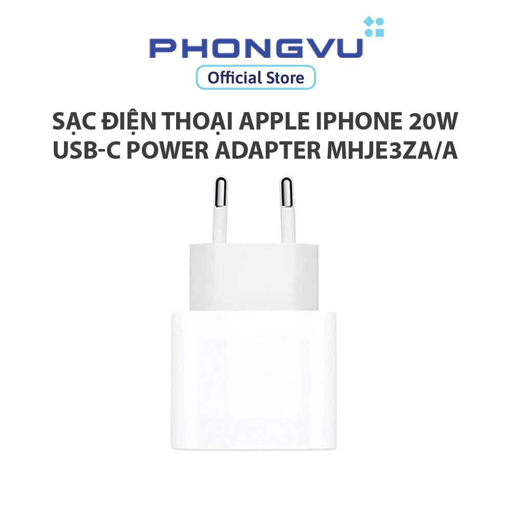 Sạc điện thoại Apple IPhone 20W USB-C Power Adapter MHJE3ZA/A - Bảo hành 12 tháng