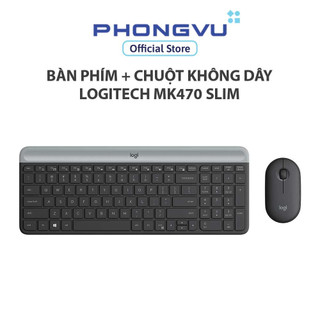 Bàn phím + chuột không dây logitech mk470 slim - bảo hành 12 tháng