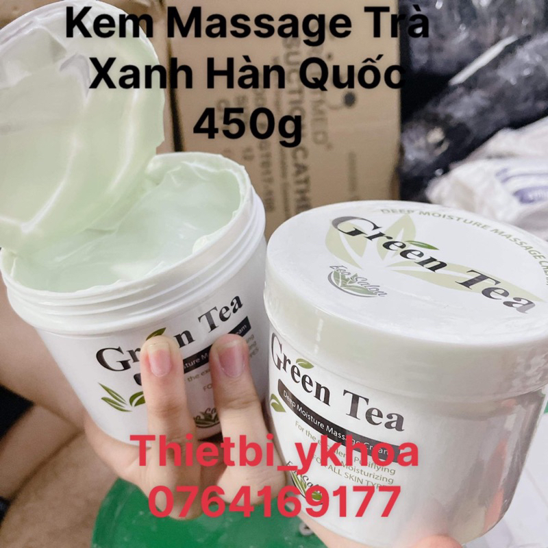 Kem Massage Trà Xanh Hàn Quốc - Green Tea Massage Cream Hàn Quốc 500g