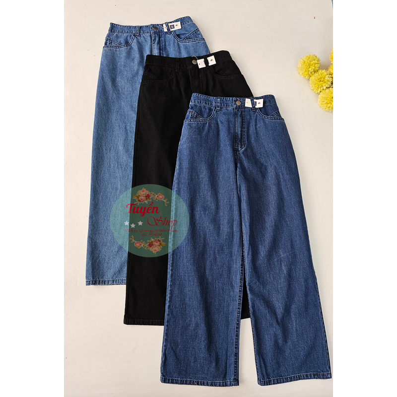 Quần jean denim ống suông