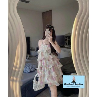 Đầm hoa tầng 2 lớp xinh tươi