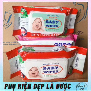Khăn giấy ướt Babys Wipe , khăn ướt tiệt trùng an toàn cho làn da em bé, gói khăn giấy ướt tiện lợi cho trẻ em