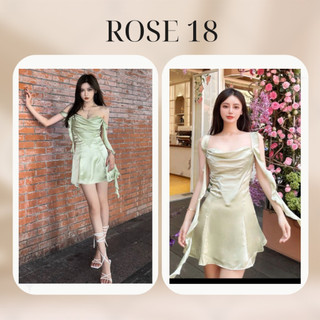 Đầm Lụa 2 Dây Bèo Hở Lưng, Váy Nữ Thiết Kế Cao Cấp Hot Trend 2023