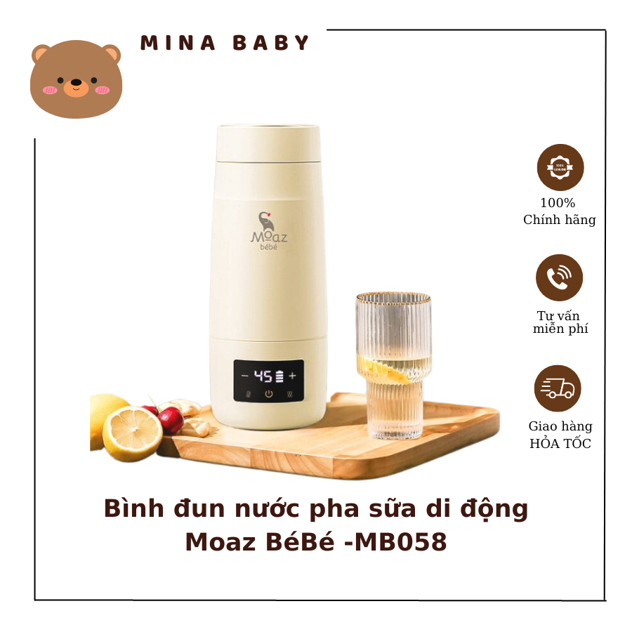 Bình đun nước pha sữa di động Moaz MB058,