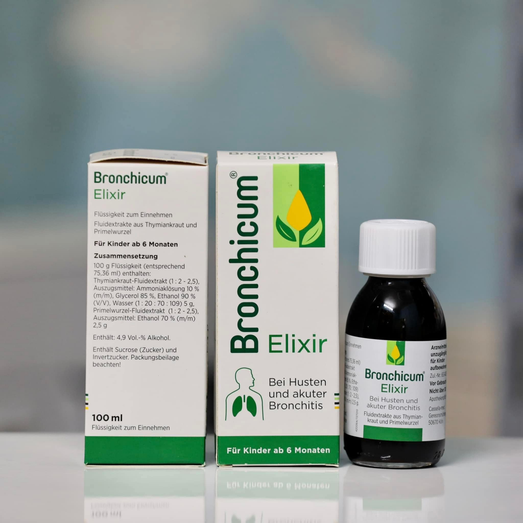 Siro Bronchicum giảm ho và viêm phế quản cho trẻ từ 6 tháng (Đức)
