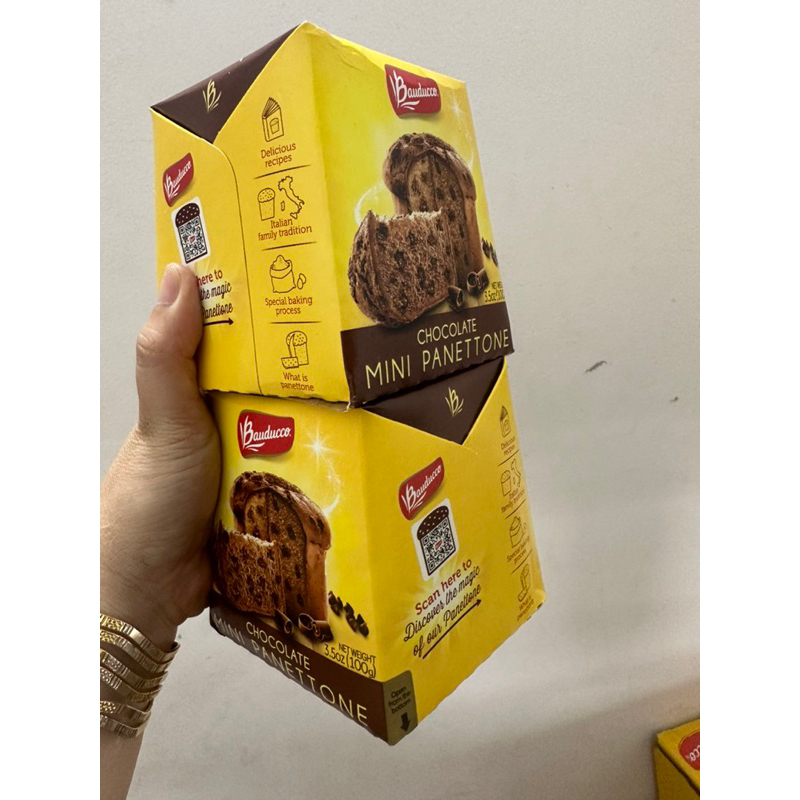 DATE 26/9 Bánh bông lan nhân trái cây Panettone Classic 100g nhập khẩu Ý