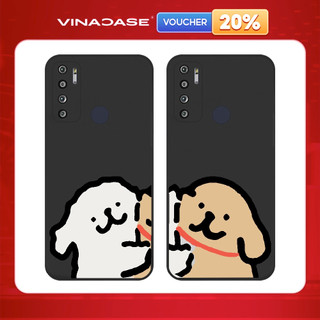 Ốp lưng Vina Case Vsmart Joy 3/Joy 4/Star 3/Aris/....dẻo đen in hình Cún ôm nhau