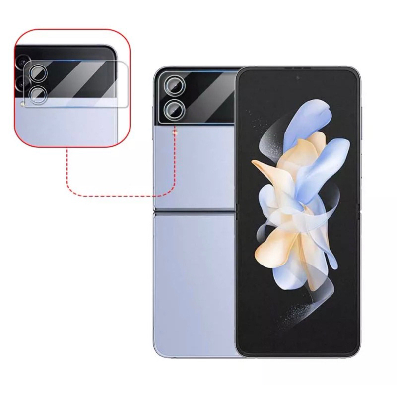 Miếng Dán Kính camera Z Flip 3 / Z Flip 4 5G full cả camera và màn hình phụ trong suốt độ cứng 9H chống trầy xước va đập