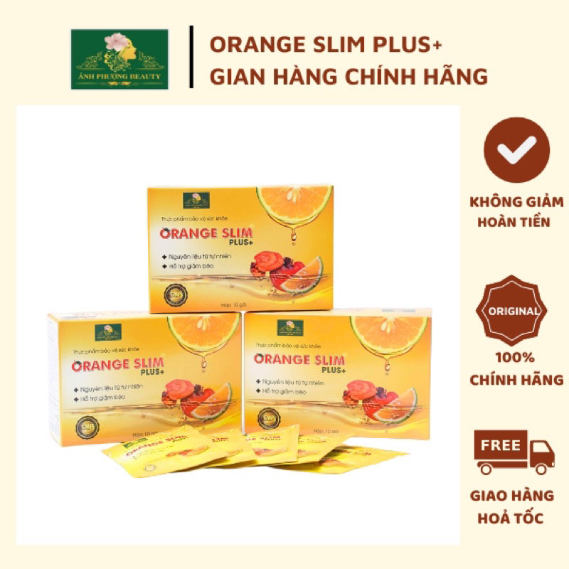 Trà giảm cân nhanh, an toàn Orange slim plus+ mua 1 tặng 3 an toàn hiệu quả