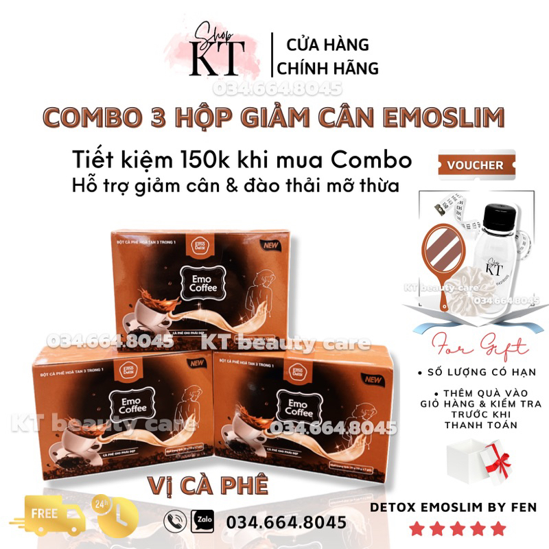 COMBO SỈ 3 HỘP DETOX Giảm Cân VỊ CÀ PHÊ chính hãng 100% - Giảm cân nhanh hiệu quả giam can giảm cân [Freeship + Quà]