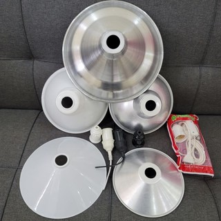 Chóa đèn nhựa - chao đèn nhựa - nhôm hình tô - dĩa - Đuôi kính nước E27