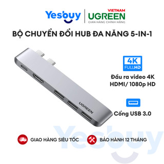 Bộ chuyển đổi đa năng ugreen cm121 cm212 cho macbook, dell xps 13, và thiết bị máy tính điện thoại hỗ trợ usb type c