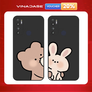 Ốp lưng Vina Case Vsmart Joy 3/Joy 4/Star 3/Aris/....dẻo đen in hình Gấu hôn thỏ