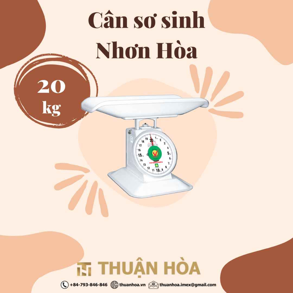 Cân trẻ sơ sinh 20kg Nhơn Hòa