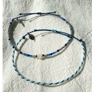 [Whiteline] Vòng tay Sugarcane Blue (Có size Chân)