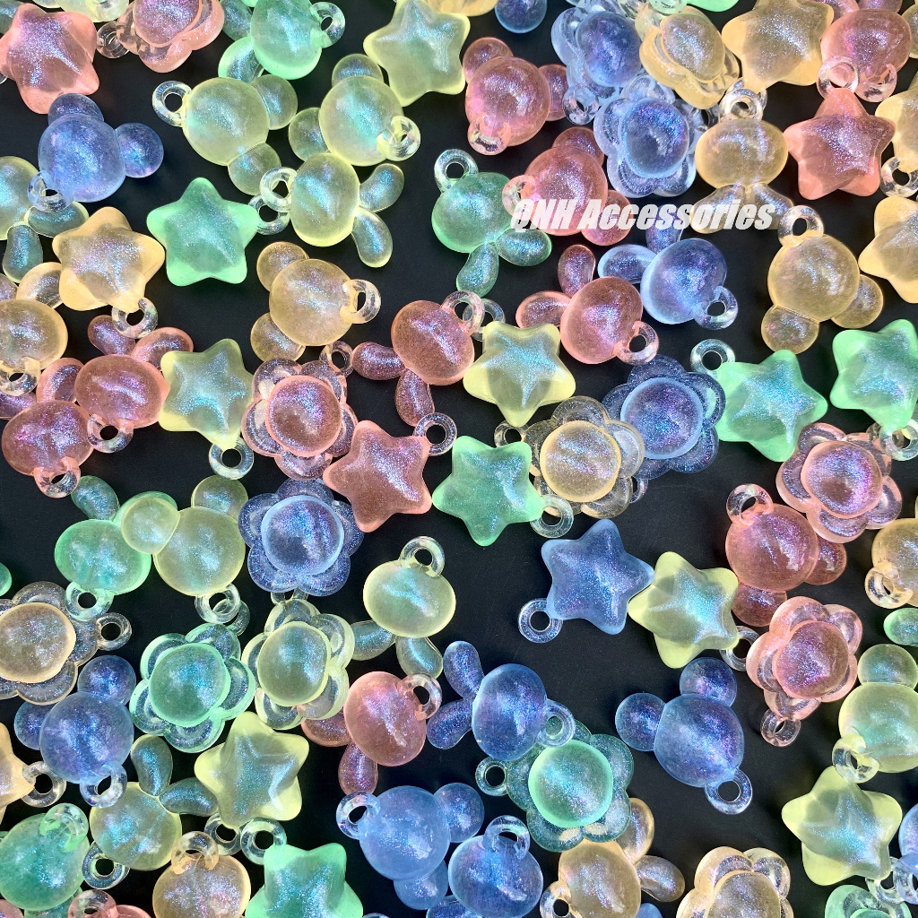 Set 4 charm treo dùng làm vòng tay, dây chuyền, trang sức thủ công