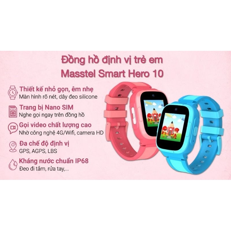 Đồng hồ định vị trẻ em Masstel Smart Hero 10 chính hãng likenew nobox