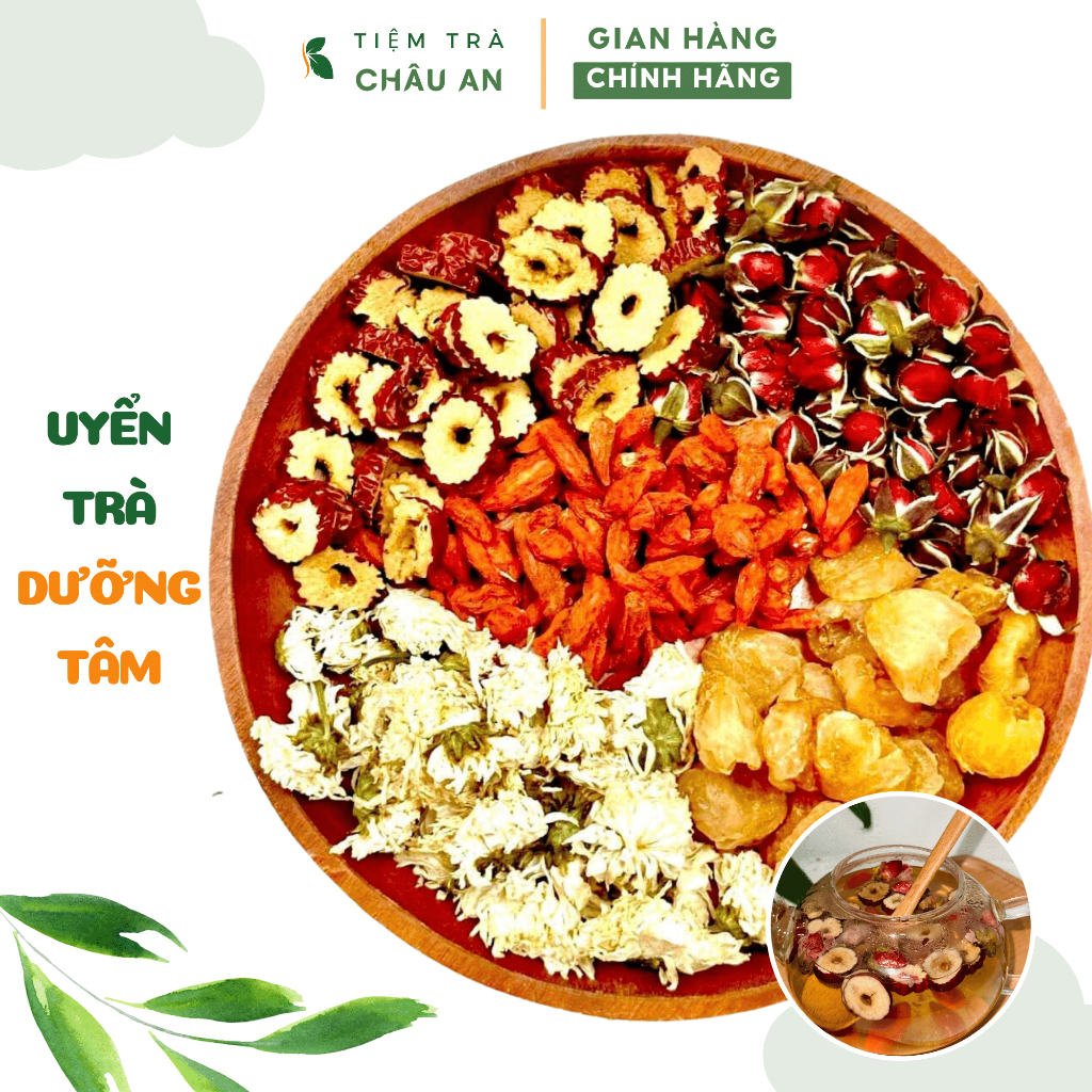 Trà Dưỡng Nhan, Trà Thảo Mộc Mix Nhiều Vị Đẹp Da An Thần, Detox Cơ Thể, Giải Độc Gan Châu An
