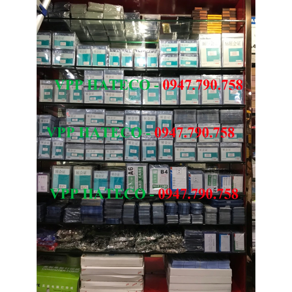 SỈ 100 BAO THẺ TÊN A6 TL506, DỌC, KT 118*182mm  - Thẻ đeo nhân viên, học sinh, nhà báo - Mặt thẻ nhựa Telun