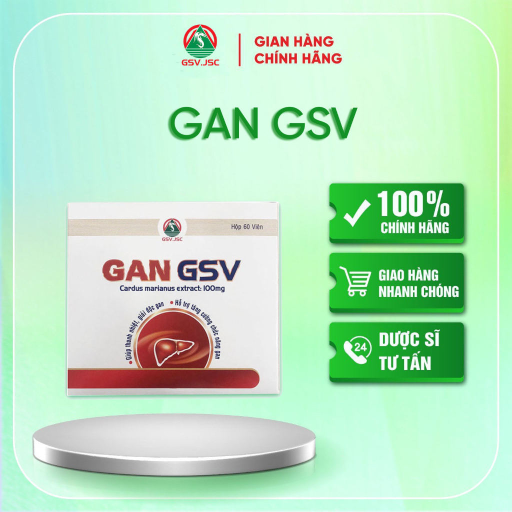 Viên uống mát Gan GSV - 60 viên