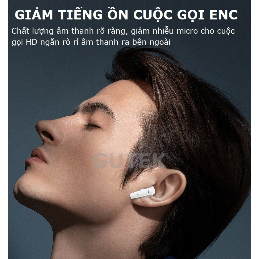 Tai nghe bluetooth không dây Gutek M25 nút cảm ứng vỏ trong suốt âm thanh HIFI tích hợp micro