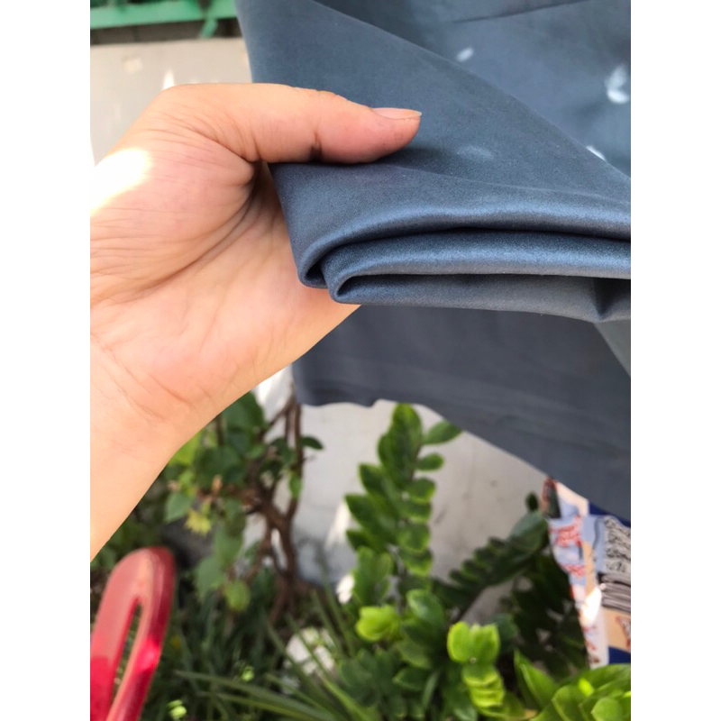 Vải Da Lộn màu Xanh Navy