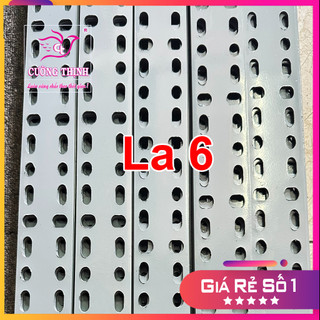 Combo 10 thanh sắt la 6 dày 1.6ly dài 1m lắp đặt kệ sắt kệ v lỗ....
