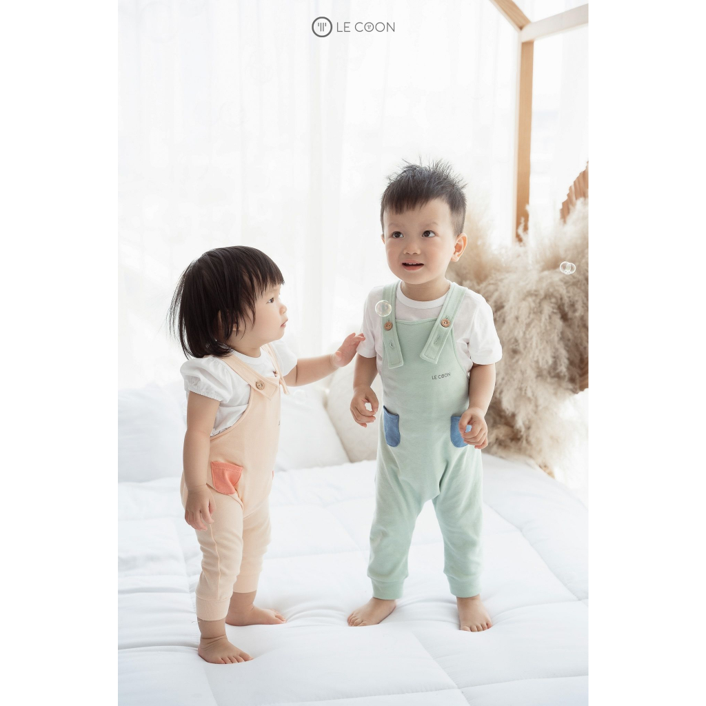 LE COON | Bộ Quần Yếm Túi Hông | COMFY | 3 tháng-3 tuổi